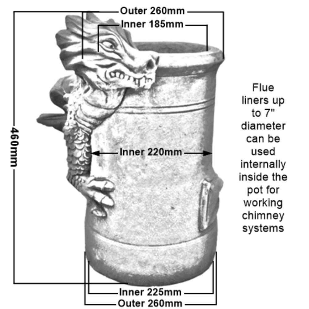 Dragon chimney pot measurements