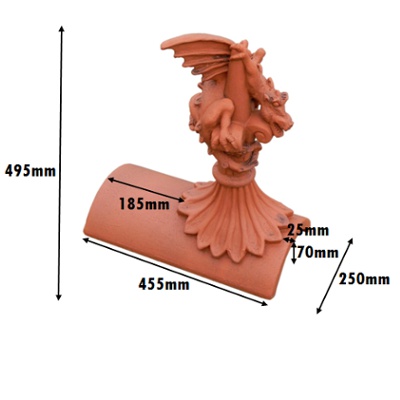 Segmental dragon finial measurements mm