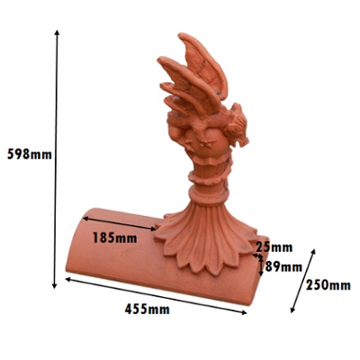 Segmental mini dragon finial capped measurements