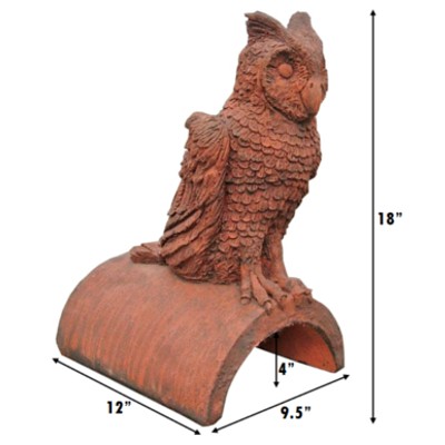 owl roof finial measurements