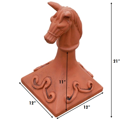 Square horse roof finial measurements