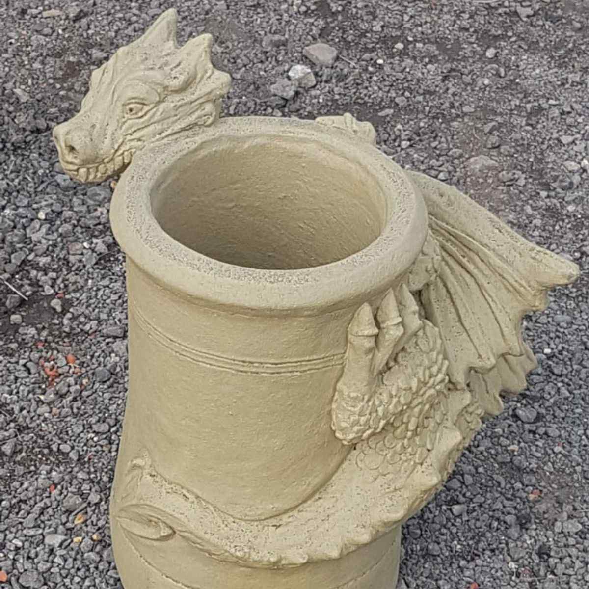 Smirk bathstone dragon chimney pot