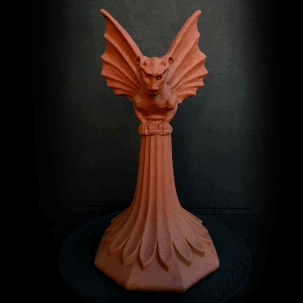 Winged gargoyle multi sided hip end roof finial