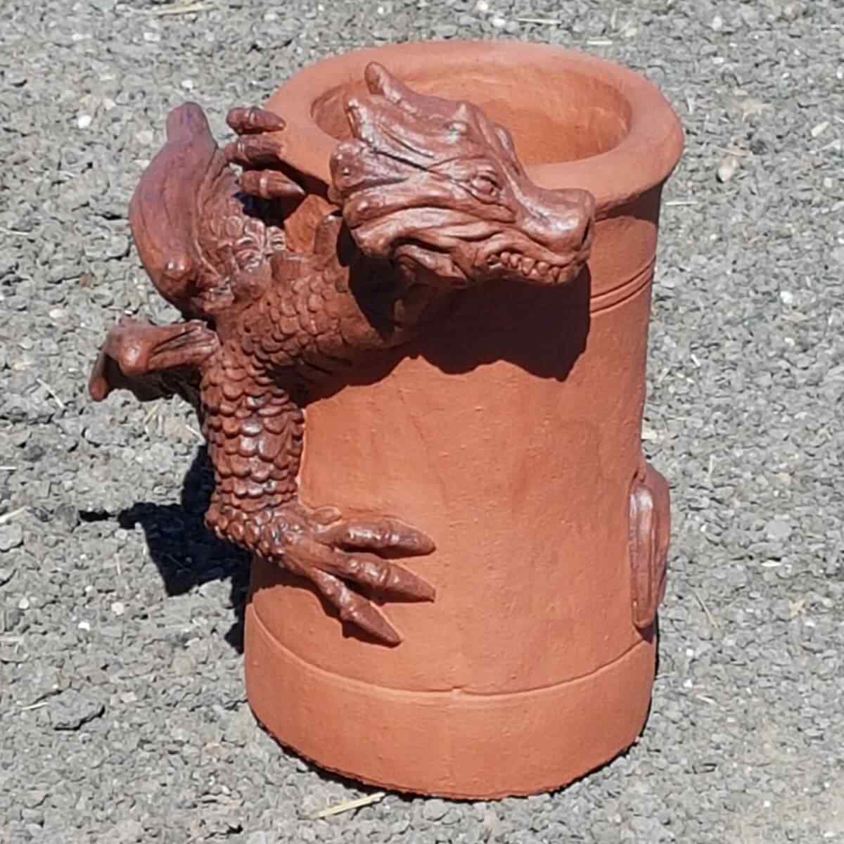 chimney pot dragon two tone colour special