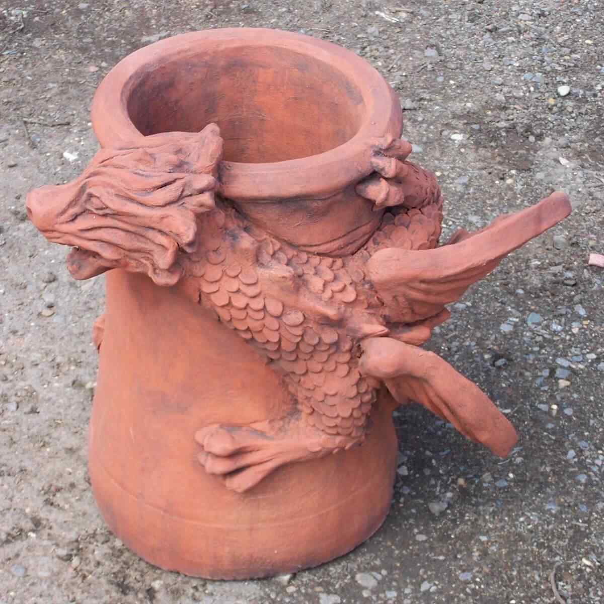 dragon chimney pot terracotta dragon
