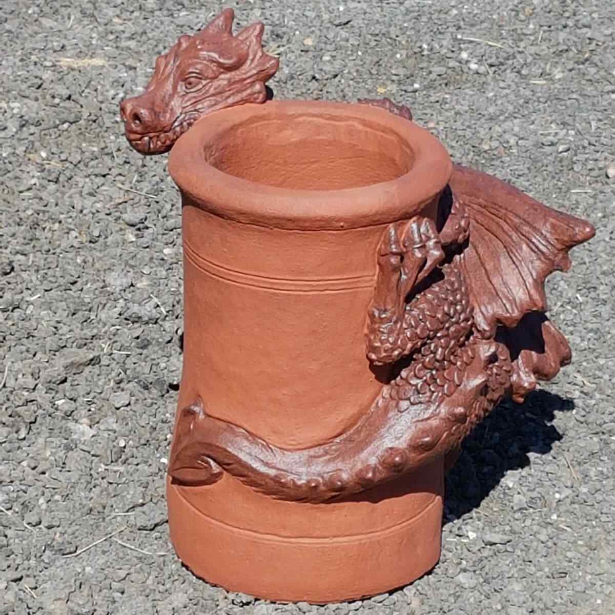 dragon chimney pot two colour special pot